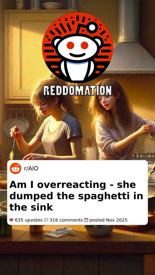 Am I overreacting - she dumped the spaghetti in the sink