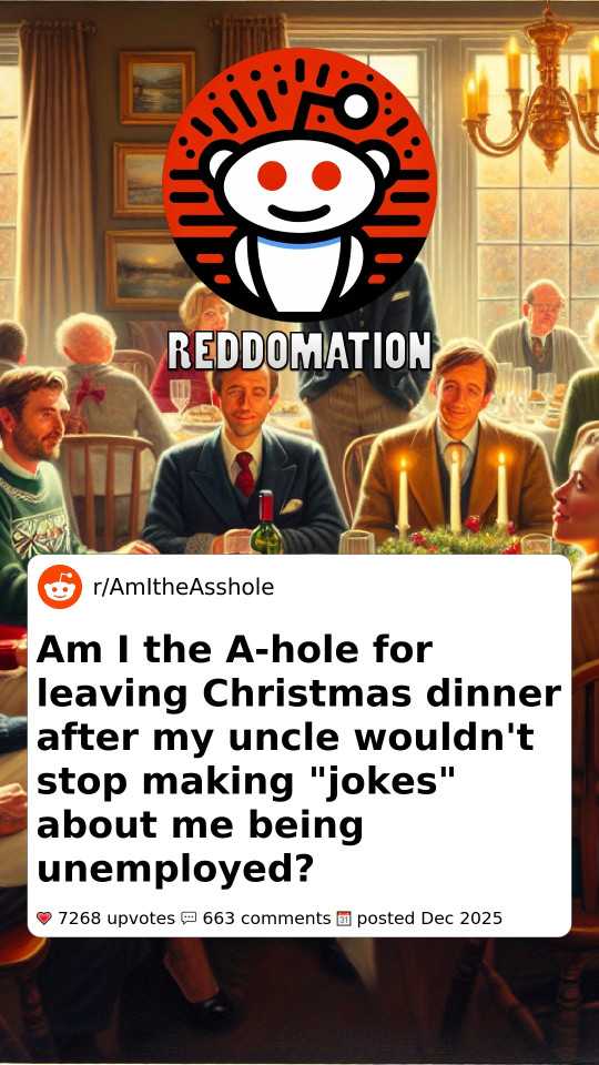 Am I the A-hole for leaving Christmas dinner after my uncle wouldn't stop making 