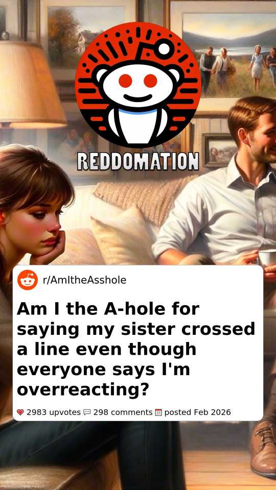 Am I the A-hole for saying my sister crossed a line even though everyone says I'm overreacting?