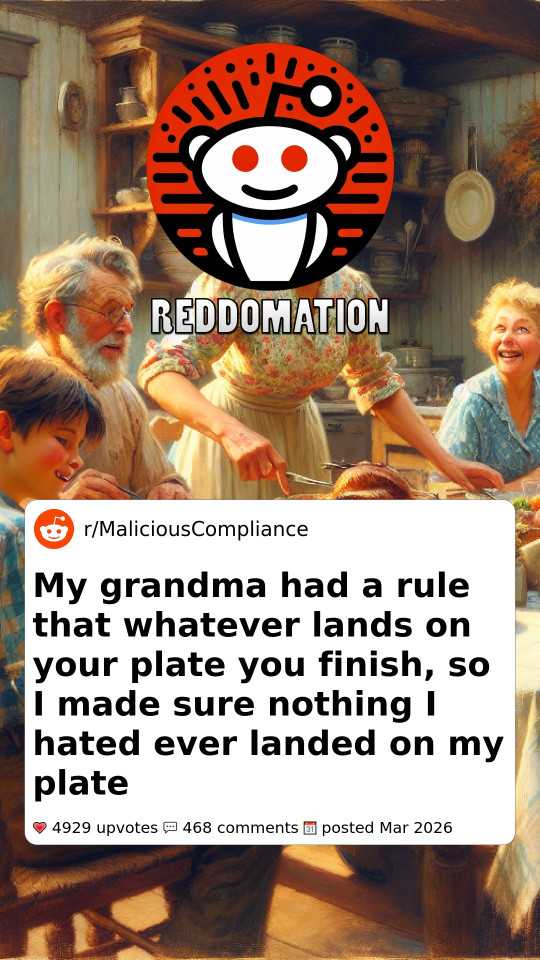 My grandma had a rule that whatever lands on your plate you finish, so I made sure nothing I hated ever landed on my plate