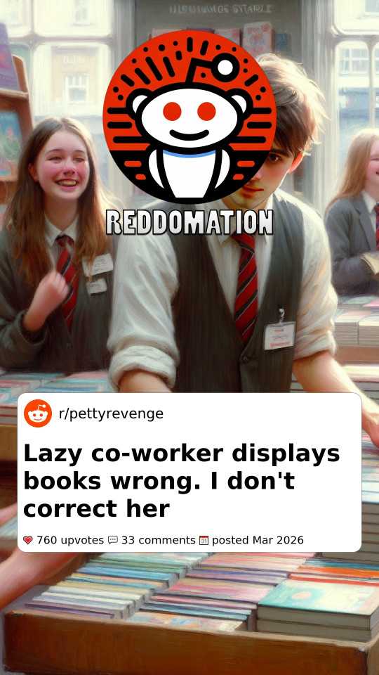 Lazy co-worker displays books wrong. I don't correct her