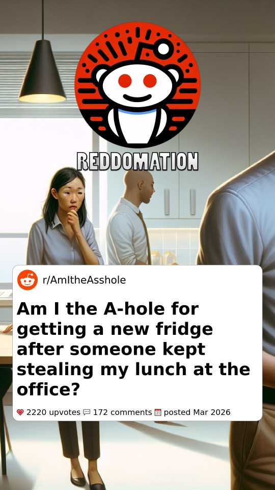 Am I the A-hole for getting a new fridge after someone kept stealing my lunch at the office?