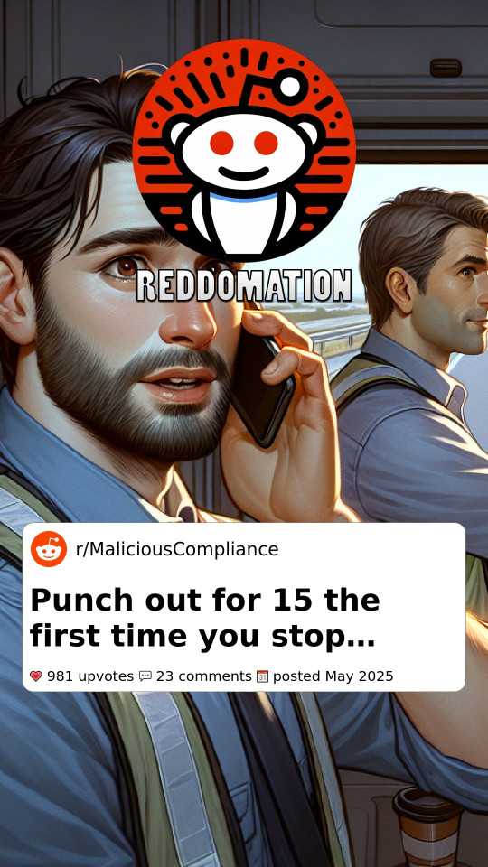 Punch out for 15 the first time you stop…