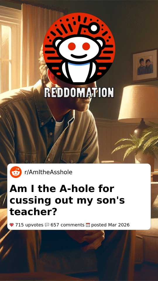 Am I the A-hole for cussing out my son's teacher?