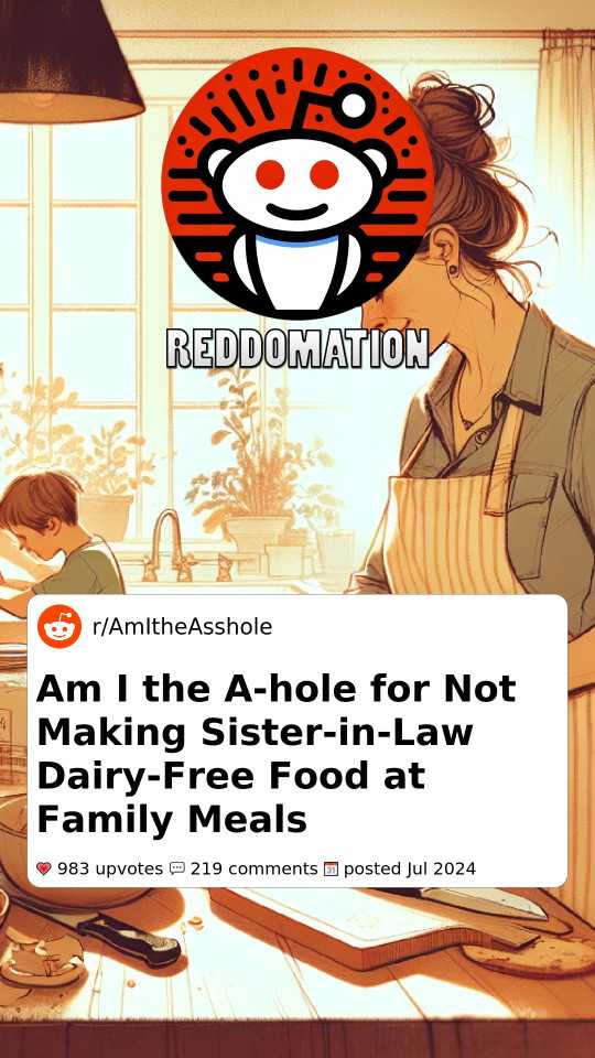 Am I the A-hole for Not Making Sister-in-Law Dairy-Free Food at Family Meals