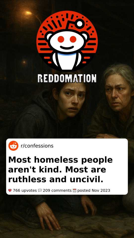 Most homeless people aren't kind. Most are ruthless and uncivil.