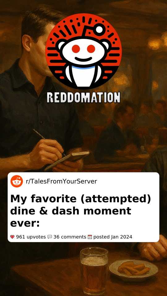 My favorite (attempted) dine & dash moment ever: