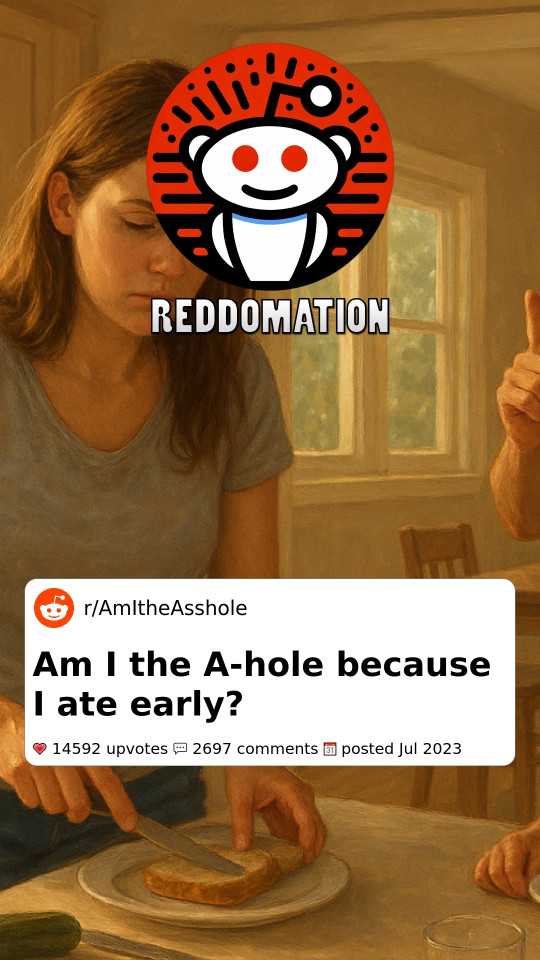 Am I the A-hole because I ate early?