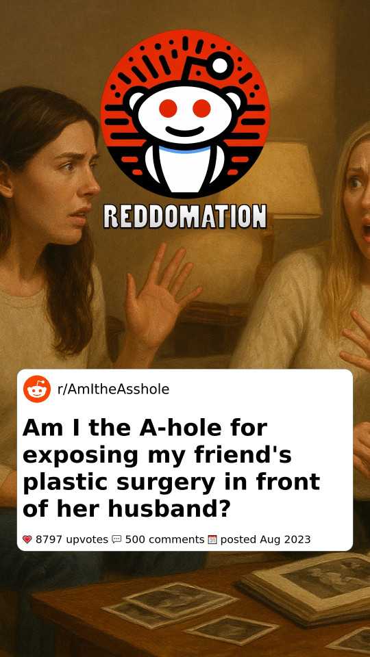 Am I the A-hole for exposing my friend's plastic surgery in front of her husband?