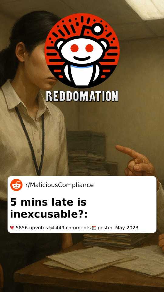 5 mins late is inexcusable?: