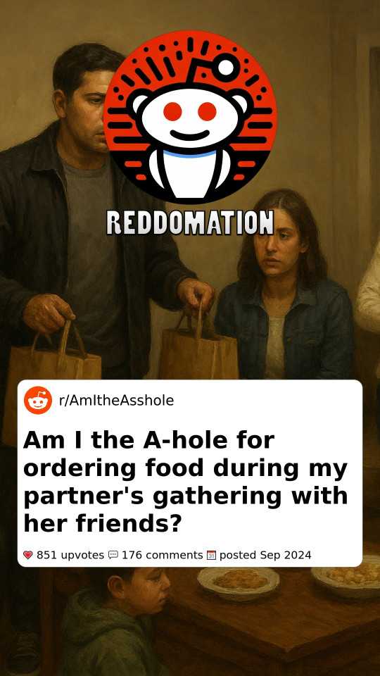 Am I the A-hole for ordering food during my partner's gathering with her friends?