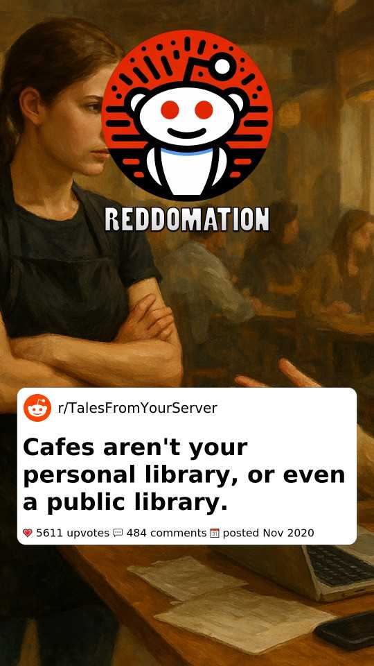 Cafes aren't your personal library, or even a public library.