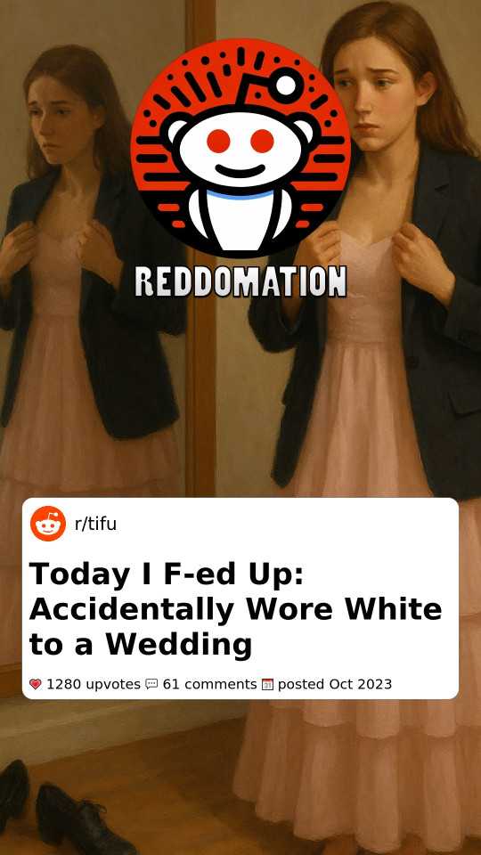 Today I F-ed Up: Accidentally Wore White to a Wedding
