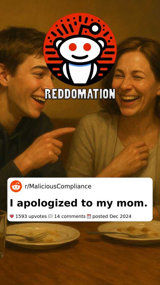 I apologized to my mom.