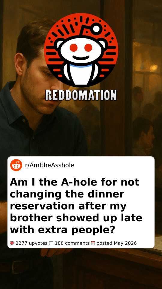 Am I the A-hole for not changing the dinner reservation after my brother showed up late with extra people?