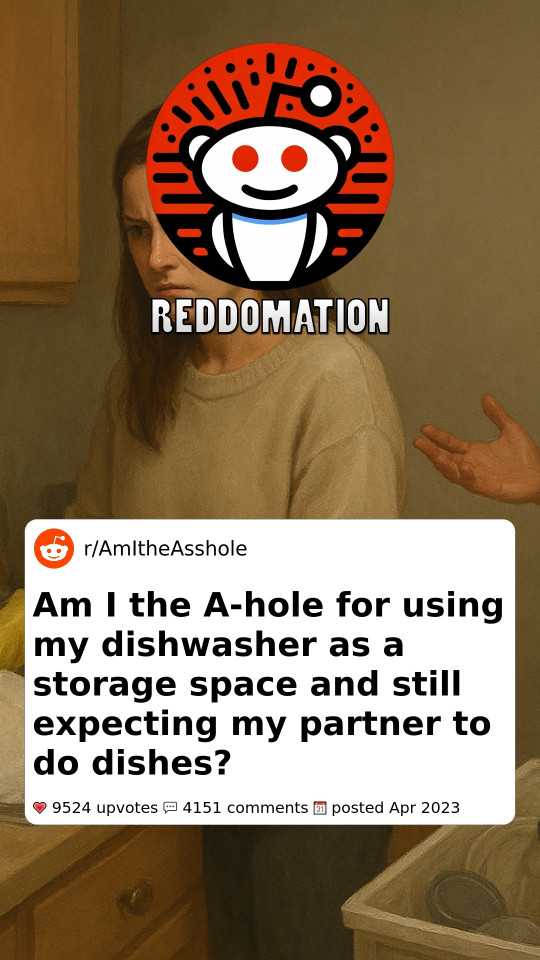 Am I the A-hole for using my dishwasher as a storage space and still expecting my partner to do dishes?