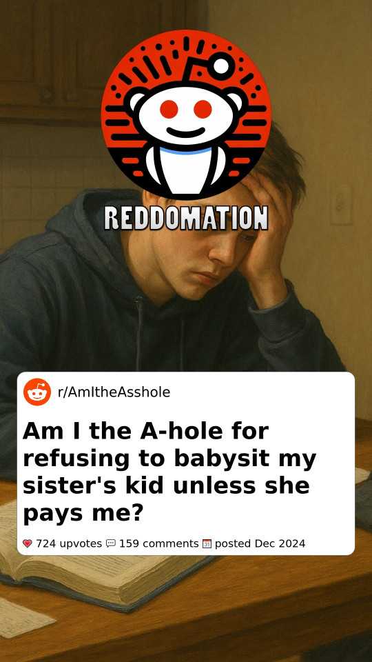 Am I the A-hole for refusing to babysit my sister's kid unless she pays me?