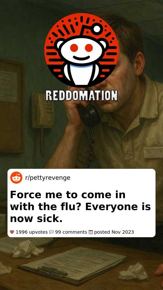 Force me to come in with the flu? Everyone is now sick.