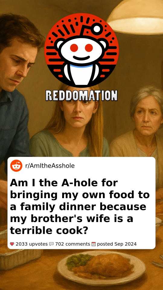Am I the A-hole for bringing my own food to a family dinner because my brother's wife is a terrible cook?