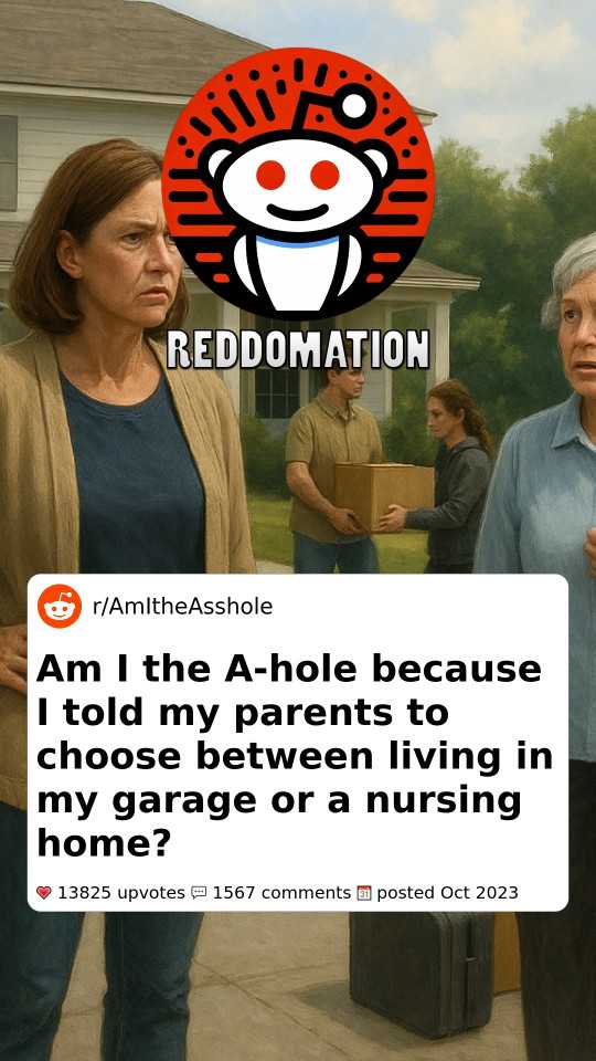Am I the A-hole because I told my parents to choose between living in my garage or a nursing home?