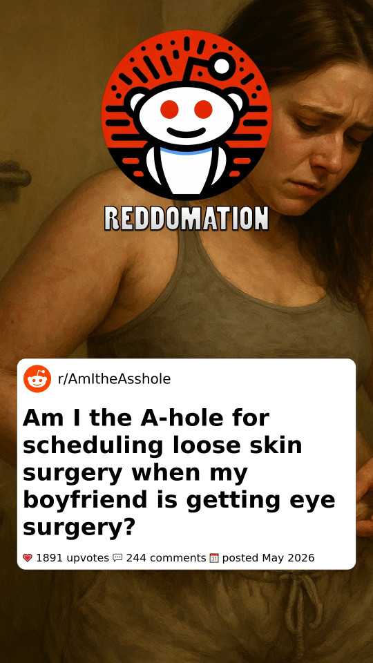 Am I the A-hole for scheduling loose skin surgery when my boyfriend is getting eye surgery?