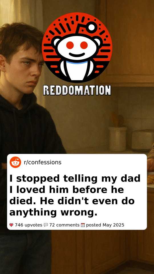 I stopped telling my dad I loved him before he died. He didn't even do anything wrong.