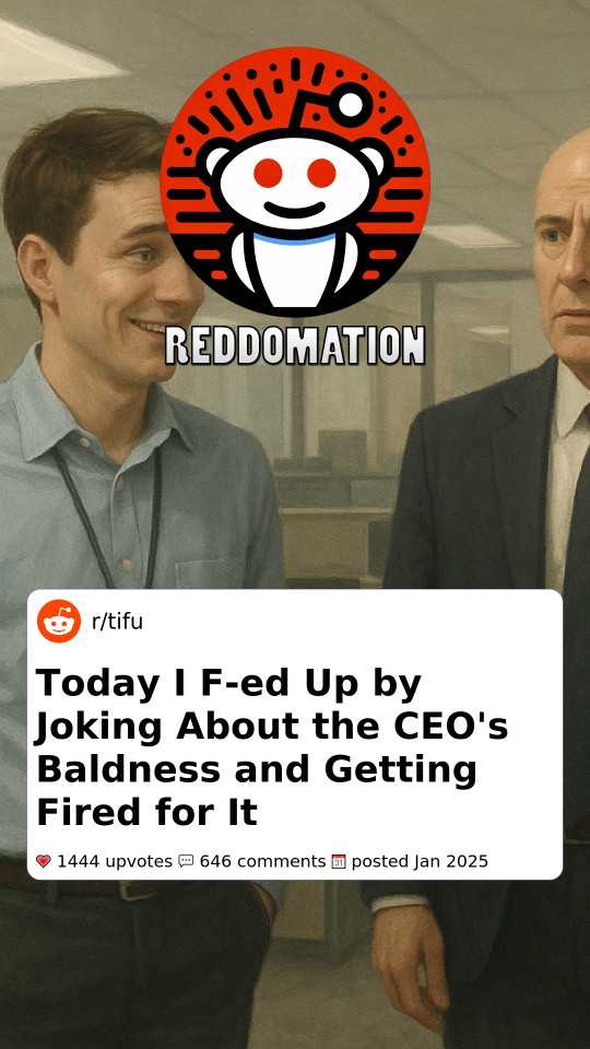Today I F-ed Up by Joking About the CEO's Baldness and Getting Fired for It