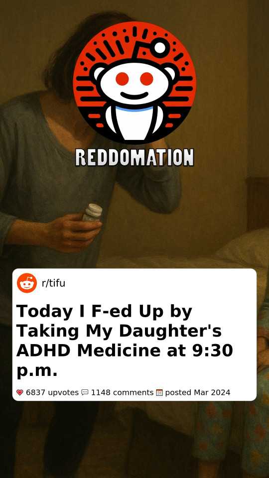Today I F-ed Up by Taking My Daughter's ADHD Medicine at 9:30 p.m.