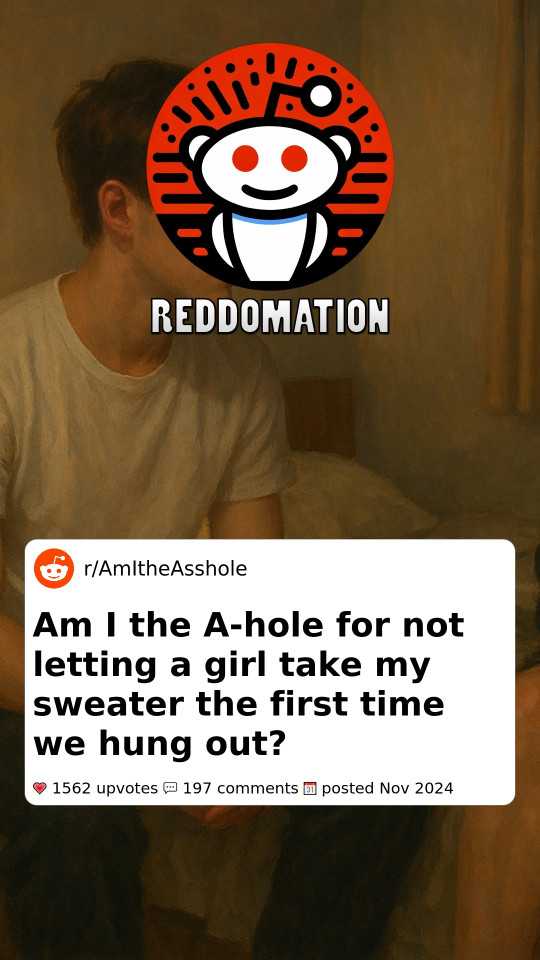 Am I the A-hole for not letting a girl take my sweater the first time we hung out?