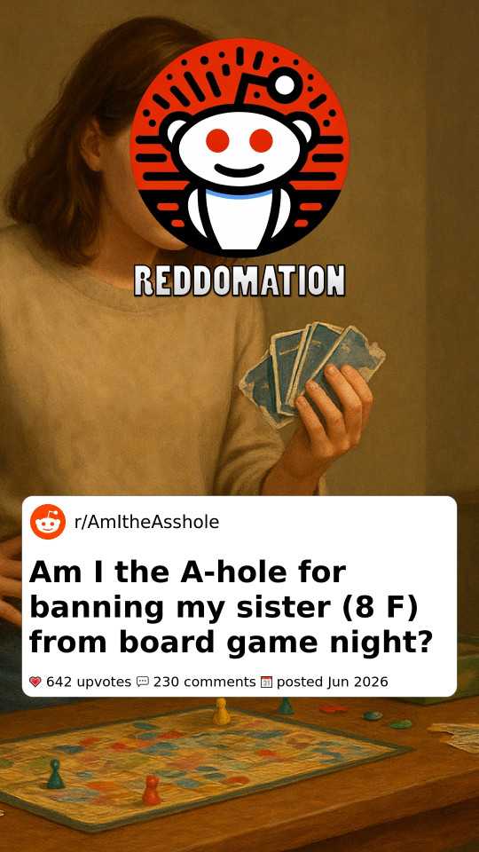 Am I the A-hole for banning my sister (8 F) from board game night?