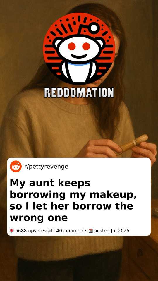 My aunt keeps borrowing my makeup, so I let her borrow the wrong one
