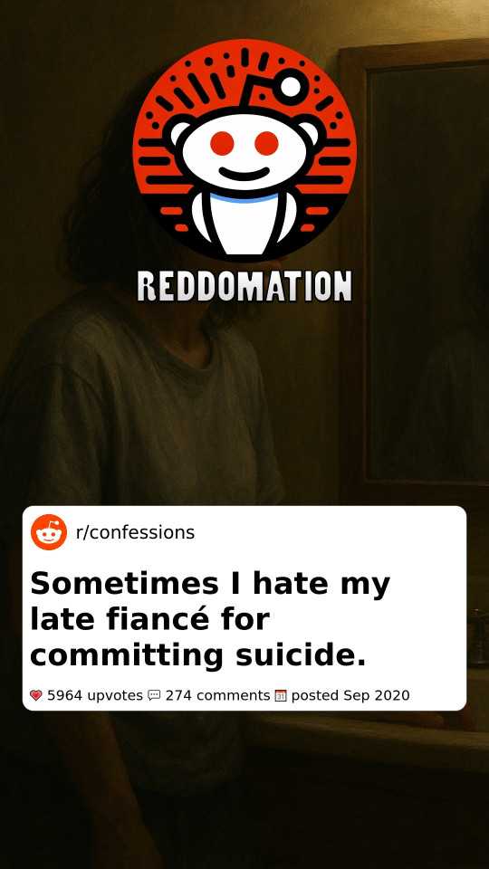 Sometimes I hate my late fiancé for committing suicide.