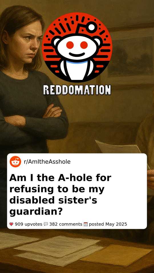 Am I the A-hole for refusing to be my disabled sister's guardian?