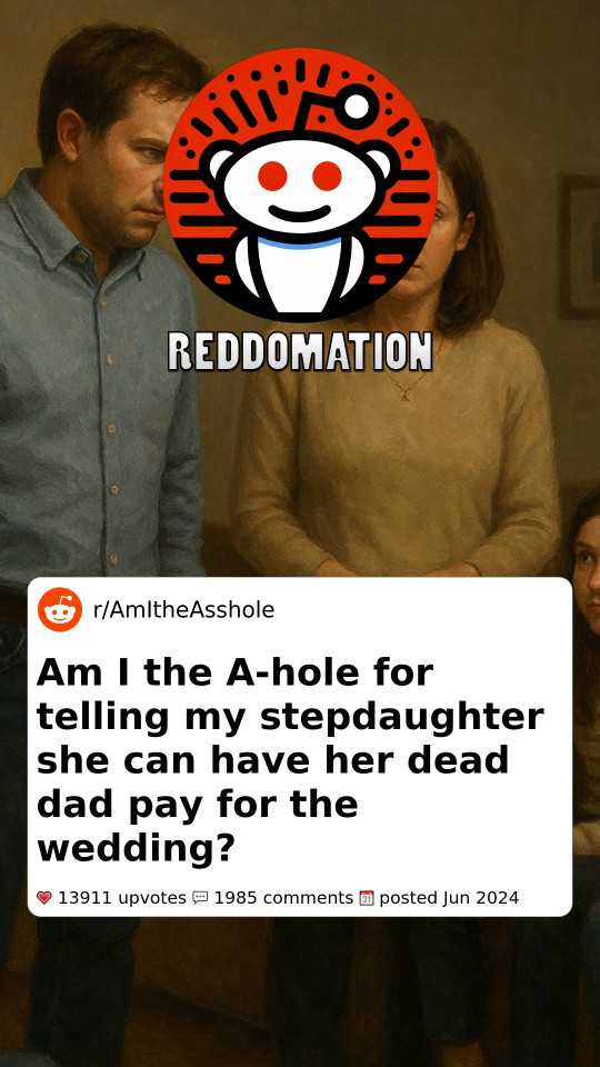 Am I the A-hole for telling my stepdaughter she can have her dead dad pay for the wedding?
