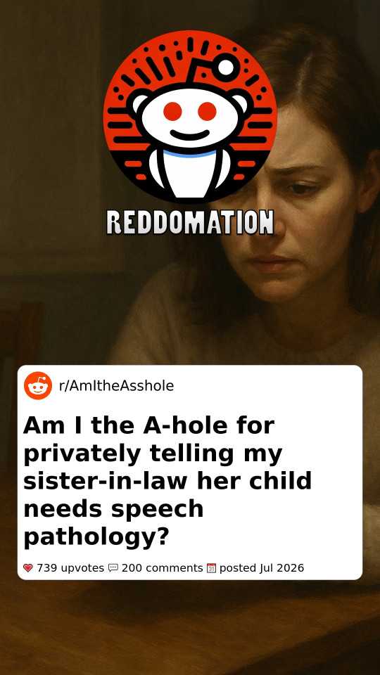 Am I the A-hole for privately telling my sister-in-law her child needs speech pathology?