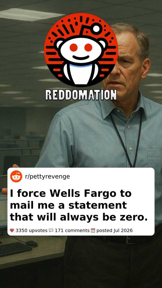 I force Wells Fargo to mail me a statement that will always be zero.