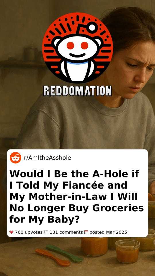Would I Be the A-Hole if I Told My Fiancée and My Mother-in-Law I Will No Longer Buy Groceries for My Baby?