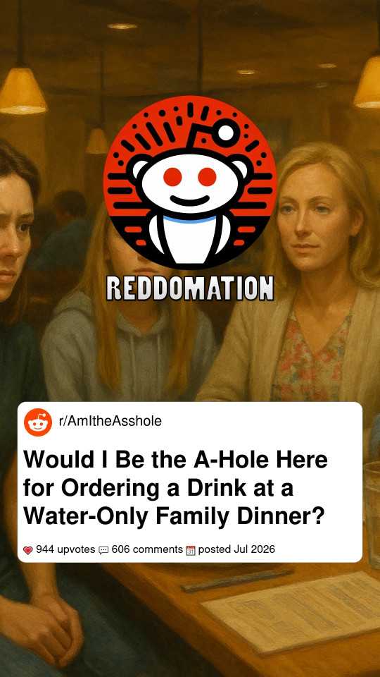 Would I Be the A-Hole Here for Ordering a Drink at a Water-Only Family Dinner?