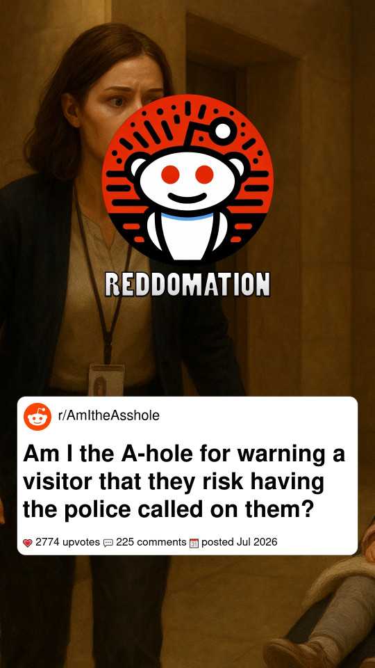 Am I the A-hole for warning a visitor that they risk having the police called on them?