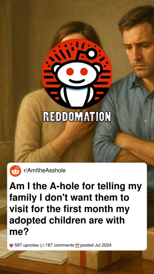 Am I the A-hole for telling my family I don't want them to visit for the first month my adopted children are with me?