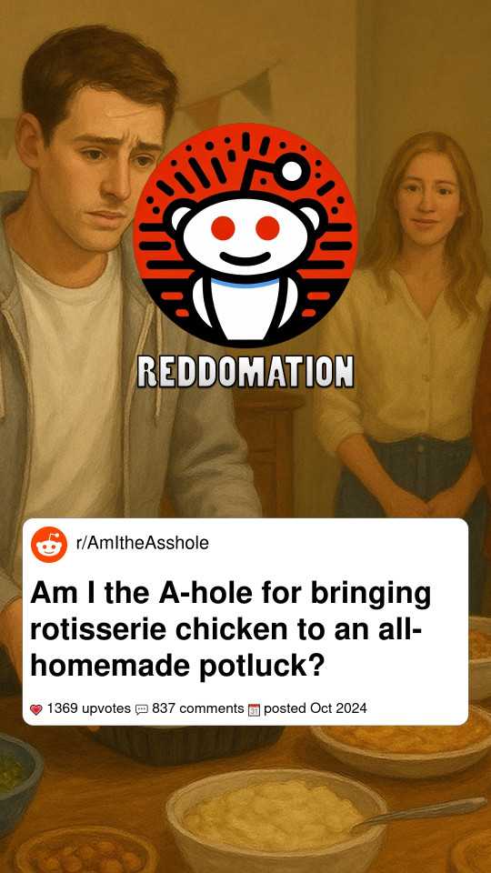 Am I the A-hole for bringing rotisserie chicken to an all-homemade potluck?