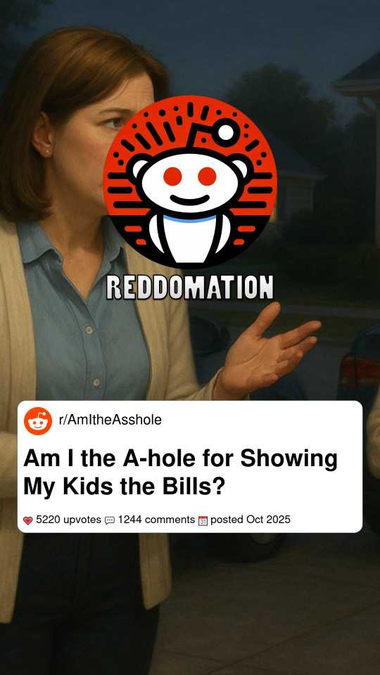 Am I the A-hole for Showing My Kids the Bills?