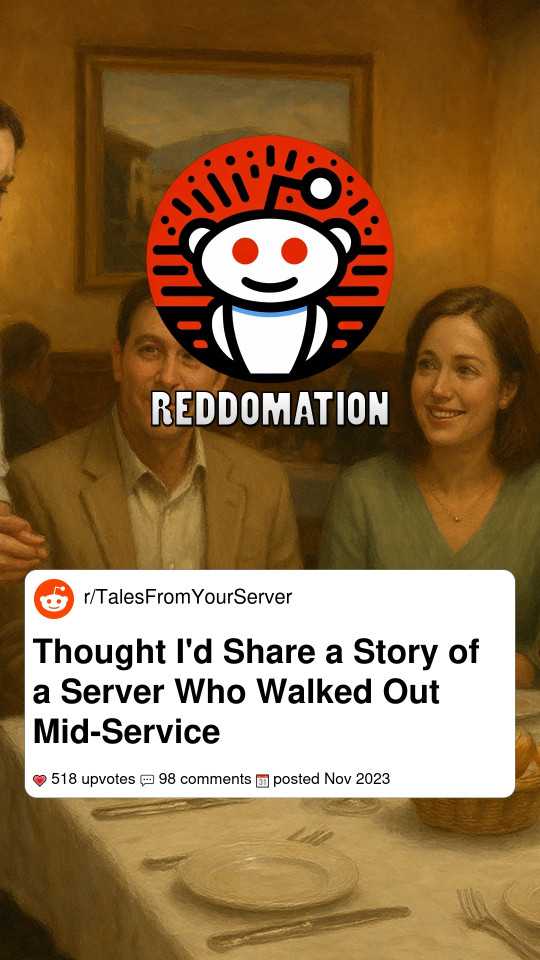 Thought I'd Share a Story of a Server Who Walked Out Mid-Service