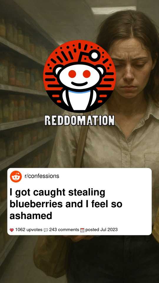 I got caught stealing blueberries and I feel so ashamed