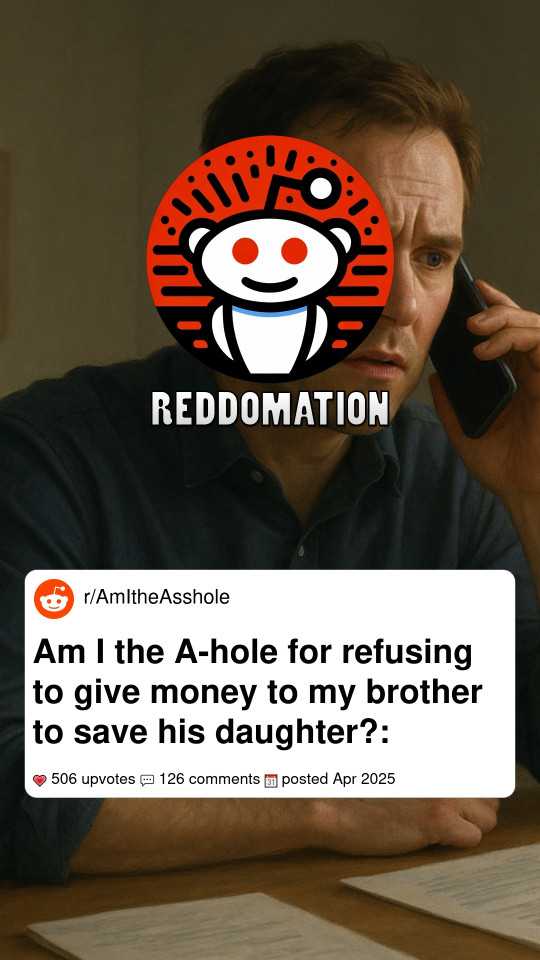 Am I the A-hole for refusing to give money to my brother to save his daughter?: