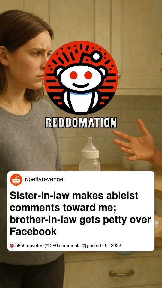 Sister-in-law makes ableist comments toward me; brother-in-law gets petty over Facebook