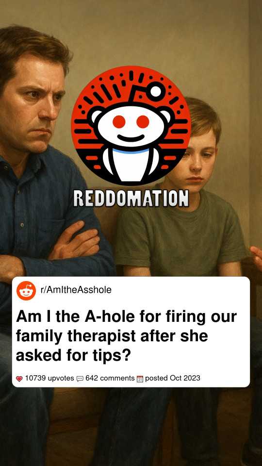Am I the A-hole for firing our family therapist after she asked for tips?