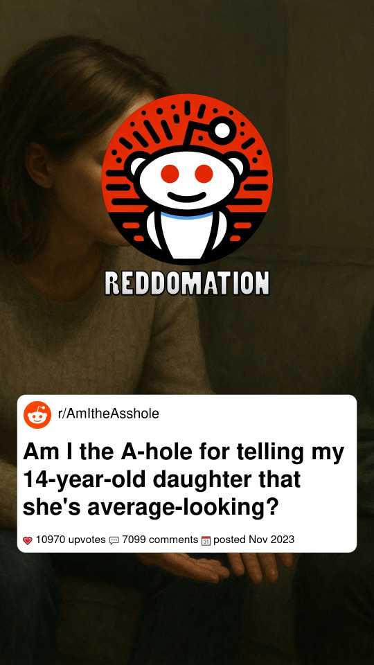 Am I the A-hole for telling my 14-year-old daughter that she's average-looking?