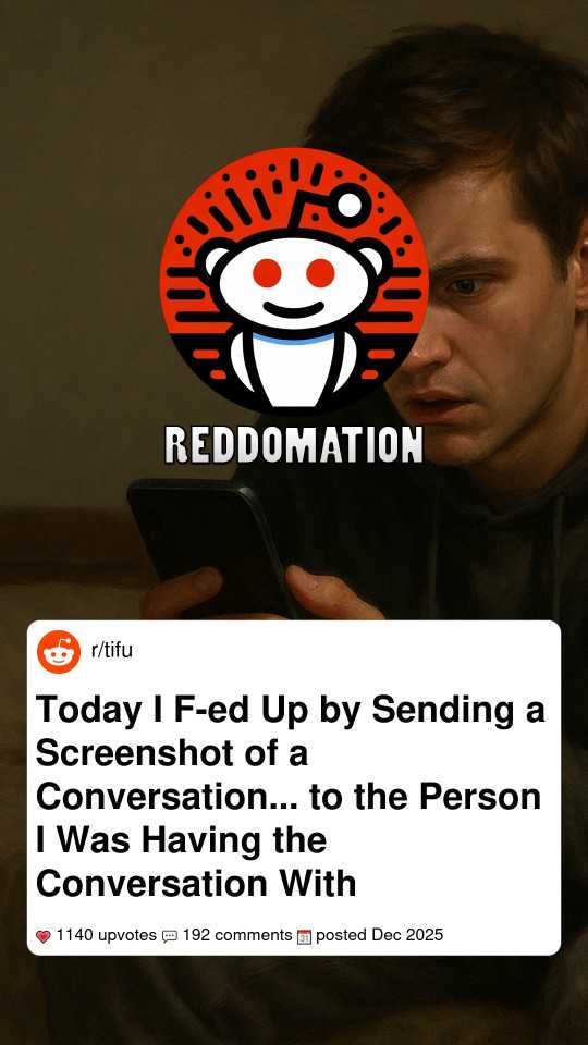 Today I F-ed Up by Sending a Screenshot of a Conversation... to the Person I Was Having the Conversation With