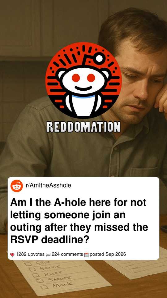 Am I the A-hole here for not letting someone join an outing after they missed the RSVP deadline?